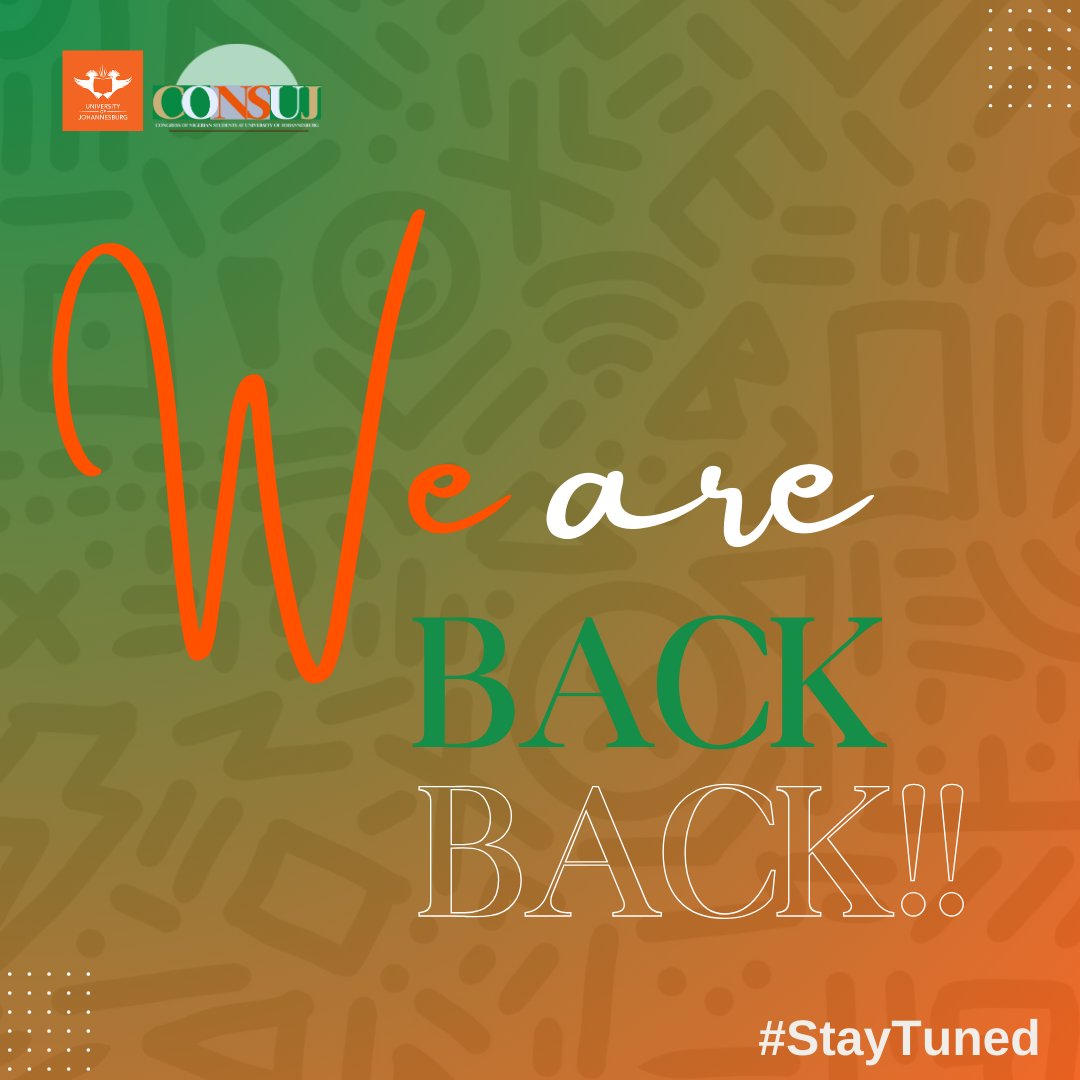 CONSUJ1's tweet photo. 👋 We're Back! After a little hiatus, we're excited to reconnect with all of you! 💫 Stay tuned for some exciting updates and content. We've missed sharing our journey with you, and we can't wait to pick up where we left off. 📸✨ #BackInAction #StayTuned #consuj #uj https://t.co/eqCryqOCCD