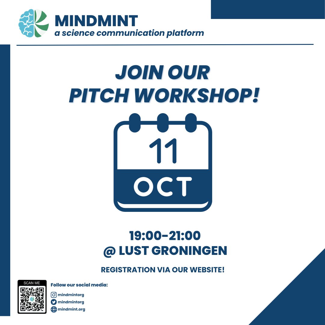 Our pitch workshop is less than one week to go! There's still a few spots available - register via this link: bit.ly/3Q6oGax

See you on October 11th!