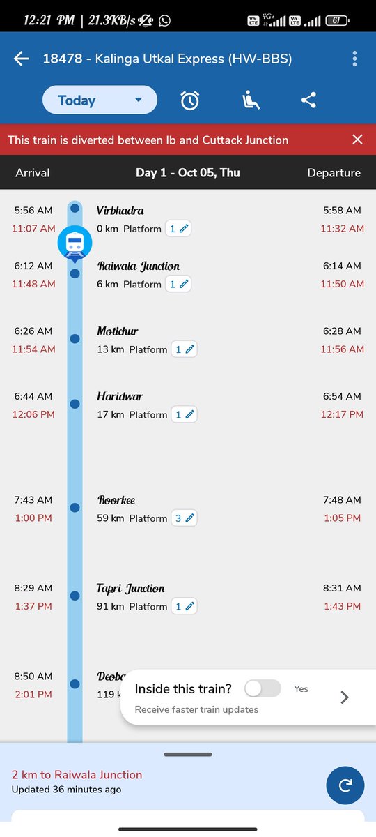 Ganesh7das's tweet photo. Dear North railway plz suggest how many time we will wait for train...
It's too late from approx late time...
@RailwaySeva @AshwiniVaishnaw @PMOIndia @rashtrapatibhvn https://t.co/VA4Gl5lH0G