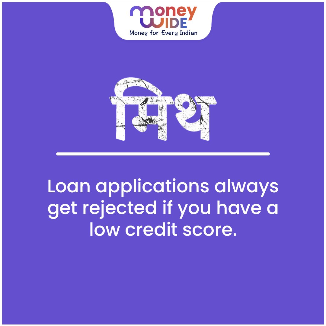 MoneyWide_MW's tweet photo. Credit scores matter for loans, but that is not the sole criteria. #Lenders also look at your income, debts, and employment history.

#CreditBuildingJourney #SmartDebtManagement #financialopportunities #personal #persoanlloan #moneywide #rbi #treanding #mythology #myth #facts https://t.co/juhDD6GNGN
