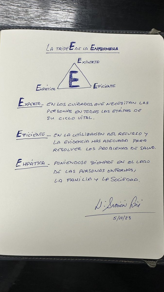 Ideas clave para definir qué es y qué hace una #enfermera Mi propuesta: La triple E