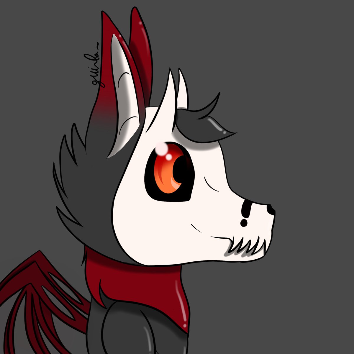 Dessin pour mon chéri <a href="/FaiOkami/">FaiOkami 🐺</a> ❤️ sur ma nouvelle tablette :3