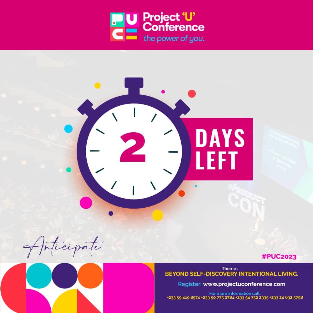 Projectuconf's tweet image. 🚀 Just 2 More Days Until PUC2023! It's almost time to embark on a profound journey of self-discovery. Get ready to uncover your potential! 🌟 

Visit buff.ly/3PYKcwH for a free ticket on us. 
#projectU