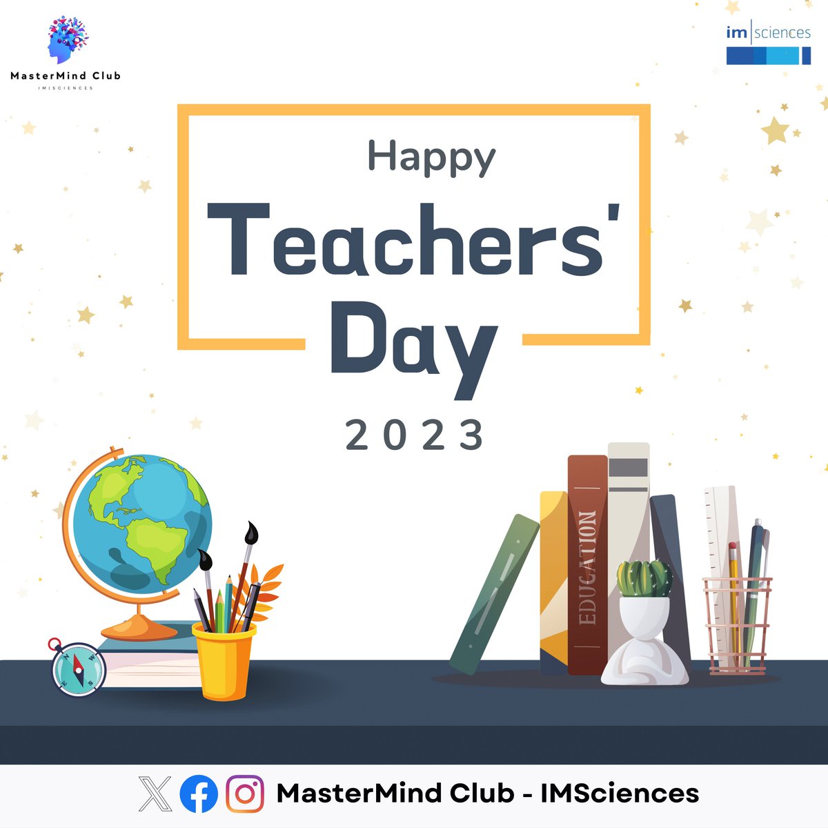MasterMind_IMS's tweet photo. Today, we extend our heartfelt gratitude to the dedicated teachers and remarkable faculty of IMSciences. 📚✨ 

#TeachersDay #IMSciences #MasterMind #teacher https://t.co/DMMnoGFMce