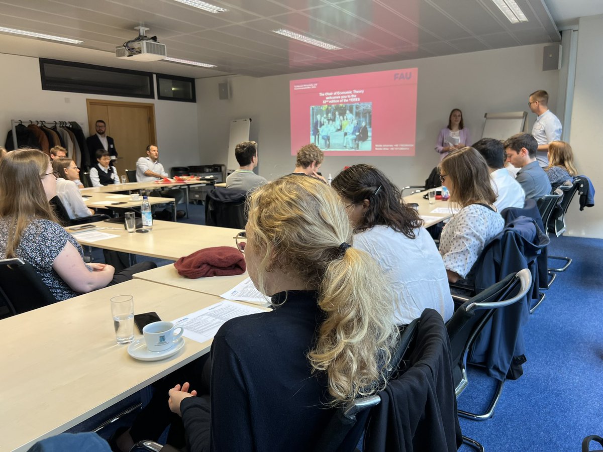 We are thrilled to host the #YEEES today &amp; tomorrow at <a href="/FAUWiSo/">FAU WiSo</a> - an energy economists &amp; engineers conference organised by young researchers for young rerearchers, with a lot of time to discuss all papers, also with „senior reviewers“ 😊