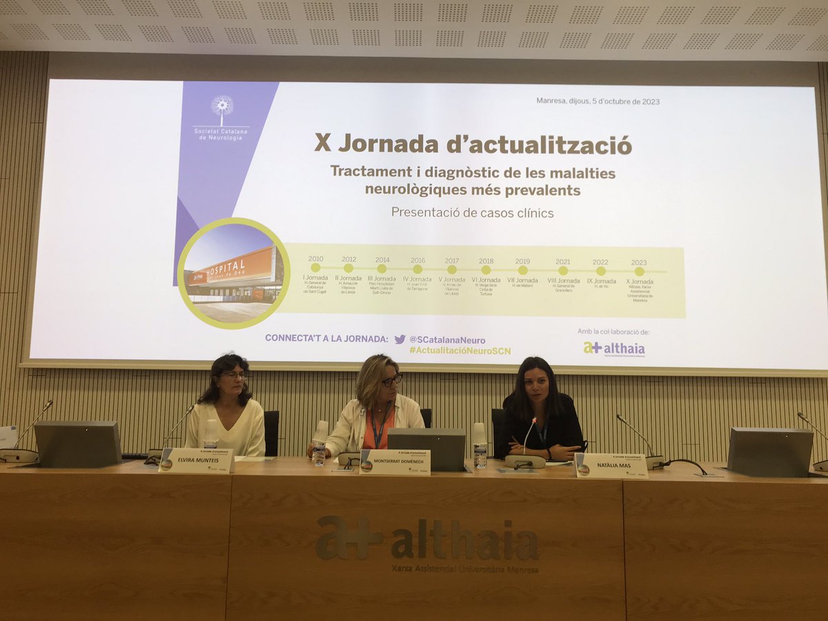 🩺 Inauguració X Jornada actualització en neurologia <a href="/SCatalanaNeuro/">SCatalanaNeurologia</a> Hospital Manresa <a href="/althaiamanresa/">Fundació Althaia</a>