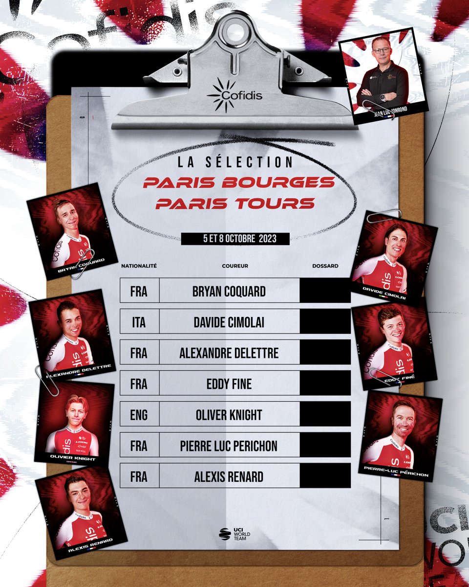 Team Cofidis (@teamcofidis) on Twitter photo Fin de la saison française ce jeudi et dimanche avec <a href="/parisbourges/">Paris-Gien-Bourges</a> puis <a href="/ParisTours/">ParisTours</a> . Nos coureurs auront à cœur de bien terminer. Fin de la saison française ce jeudi et dimanche avec <a href="/parisbourges/">Paris-Gien-Bourges</a> puis <a href="/ParisTours/">ParisTours</a> . Nos coureurs auront à cœur de bien terminer.