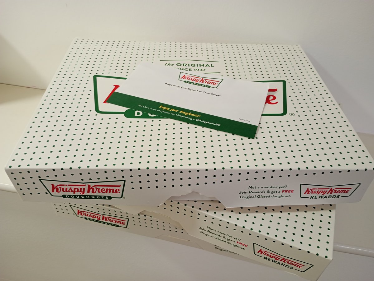 Thank you to our very favourite IT partner <a href="/compex_it/">CompexIT</a> for the #humpday treats delivered yesterday.
They are being demolished with gusto!

#humpday #krispykreme #notsponsoredbyweightwatchers #IT #thatsbreakfastsorted #thankyou