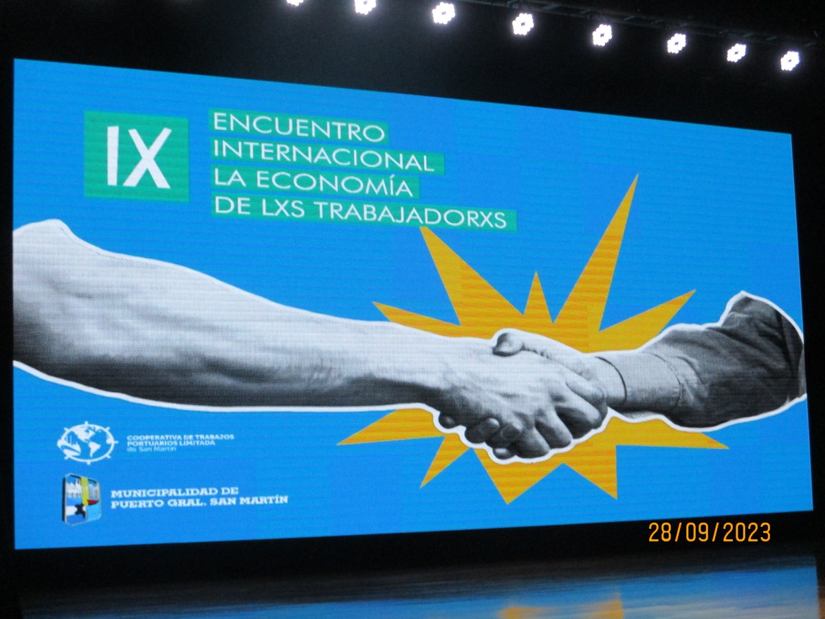 SE_VIO_ME's tweet image. Αλληλεγγύη στη ΒΙΟΜΕ από την  9η Διεθνή Συνάντηση για την οικονομία των εργαζομένων και την αυτοδιαχείριση που πραγματοποιήθηκε 27-30/9 στο Ροζάριο της Αργεντινής!