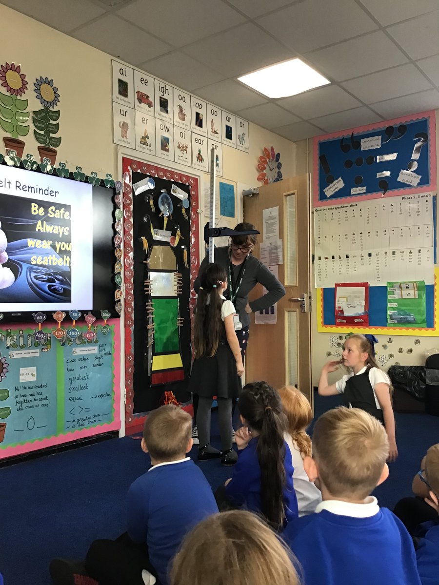 ReginaldMitch's tweet photo. Thank you to Mrs Parks who came to talk to Year 2 all about Road Safety and the importance of wearing our seatbelts @ChildrenFirstLP https://t.co/XTv5FsNCIT
