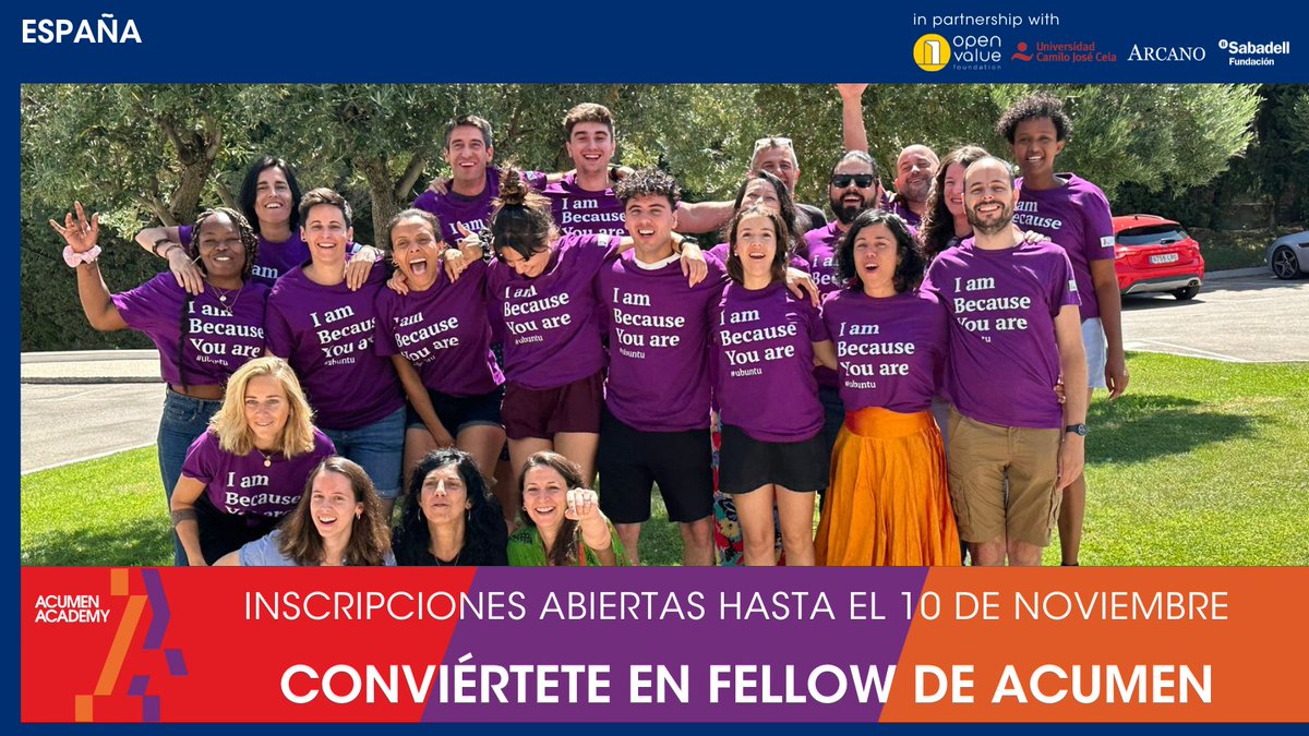 OpenValueFound's tweet photo. 💥¡Ya puedes formar parte del cambio! 💥
Hasta el 10 de noviembre estarán abiertas las inscripciones para el #ProgramadeFellowsdeAcumen.
📍 Inscríbete aquí: https://t.co/Xo3JGMimJF
#LiderazgoDiferente https://t.co/NEmt8JfH1I