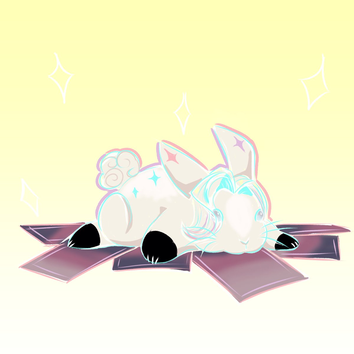 StarLightPips's tweet photo. Its Day 2!! And we're going with bunny!! So say hello to Usagi Uyu!!
Yeeehh, sorry i don't watch but holostar but damn this guy has a cute model and a cuter bun! 

#Uyu_Art #holoctober2023 https://t.co/C844i7IJzt