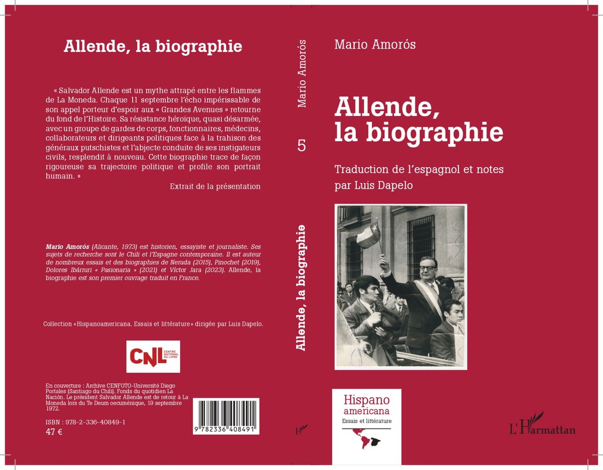 Hoy llega a las librerías francesas la traducción de mi libro 'Allende. La biografía', publicado por Ediciones B en 2013 en Chile, España y Venezuela. Es el primero de mis libros que se traduce a otro idioma @HarmattanParis @penguinlibroscl