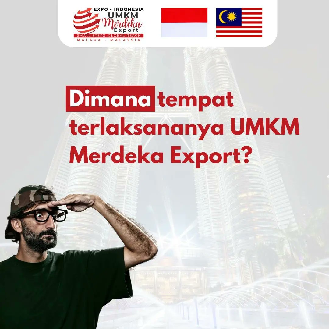 MithaqulR's tweet photo. UMKM Merdeka Export Malaka-Malaysia tahun ini di selenggarakan di Tun Fatimah Riverside Hotel.  Daftarkan UMKM Anda sekarang 

☎️ 087882251412 ( Riza Khoiriyah)
📍Tun Fatimah Reverside Hotel Malaka Malaysia
Link registrasi: https://t.co/YrSPmoJh9J https://t.co/MUqaHISyKL