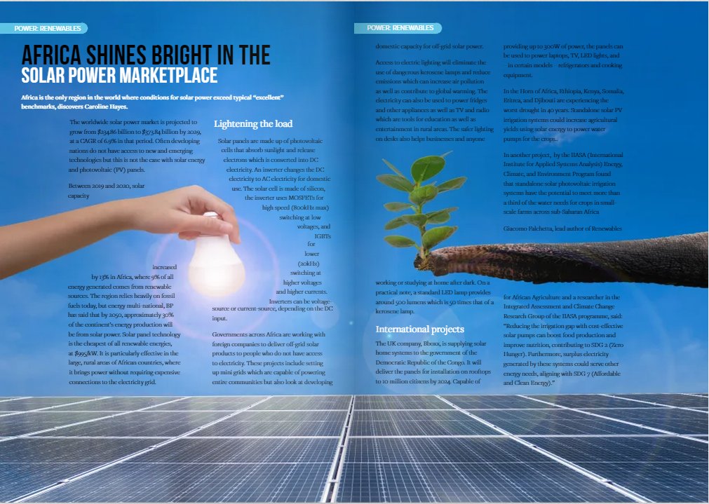 There's an update on the solar energy market in Africa in the latest issue #electronicspec tinyurl.com/pvjattd5