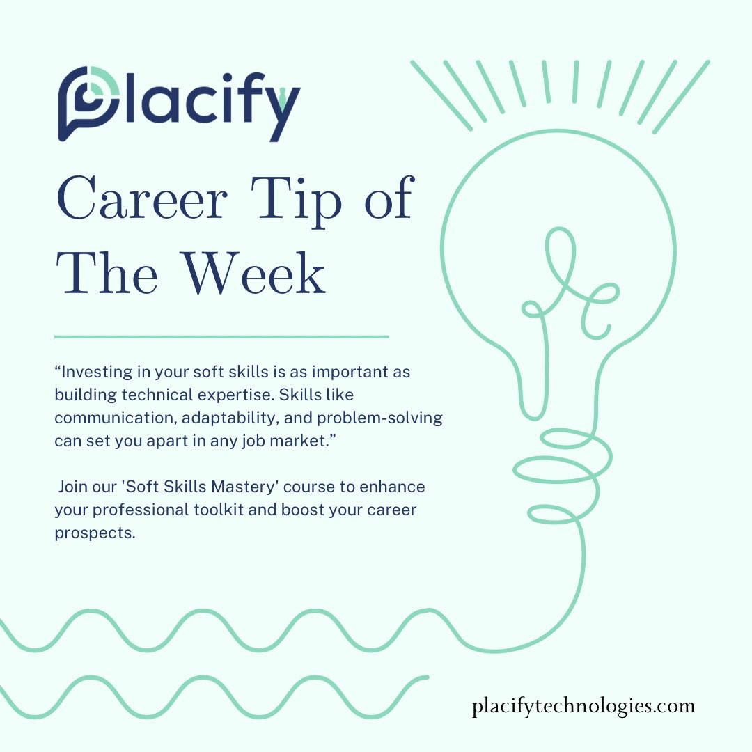 Placifytech's tweet photo. Career tip of the week. 
.
.
.
#placify #career #education #investing #humanresources #Job https://t.co/YvYNbFl72Q
