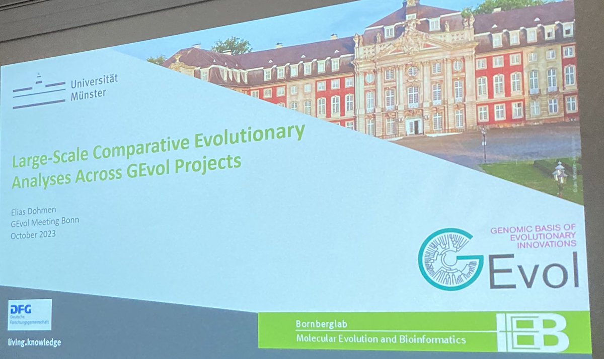 We had a really great first day of our annual GEvol meeting with great talks and socializing. We are looking forward two our second day.