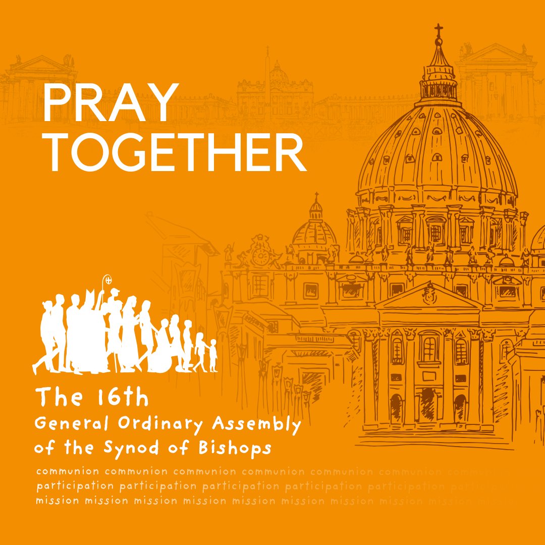 As we begin the XVI Ordinary General Assembly of the Synod of Bishops, we pray for all who will participate in these next weeks of dialogue and discernment. We ask that the Holy Spirit accompany the People of God and the #synod2023 @Synod_va @VaticanNews