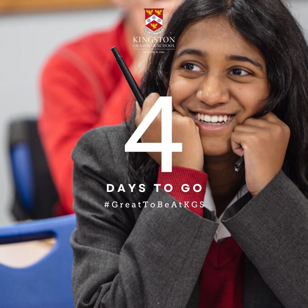 The countdown is on! Our registration deadline for 11+ and 16+ entry is nearly here.  If you would like your child to join KGS in September 2024, make sure to register using the online form before midday on Monday 9 October➡️ buff.ly/44BZ4qp.
#GreatToBeAtKGS #ThisIsKGS