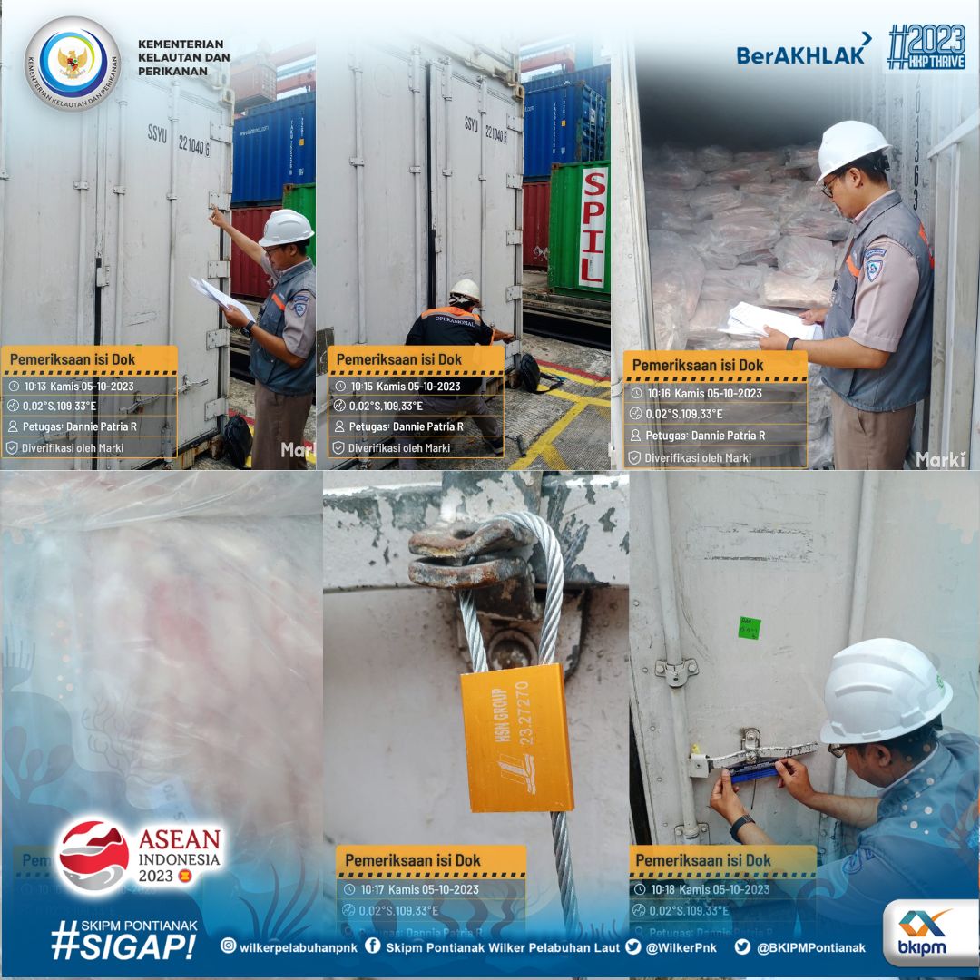 WilkerPnk's tweet photo. Hai #SahabatBahari Pejabat Karantina melakukan Pemeriksaan Kebenaran Isi Dokumen dan jenis pada Produk Hasil Perikanan Cumi-Cumi 11.600 kg, Domestik Keluar tujuan Makasar

___ 
#KKPThrive #BKIPM #KKP #KarantinaIkan https://t.co/Ke2zZFKErc