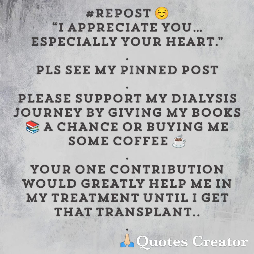 HELP ME EARN MY TREATMENT❤️
.
BOOKS:
amazon.com/stores/W.-Salv…
DONATE❤️❤️❤️
Ko-fi.com/helptristian
.
buymeacoffee.com/HelpTristian
.
paypal.me/HelpTristian
.
Thanx 🙏
Hsbrbrjkd
@OrhanMehana
@Modou53353849
@selden_jeremy
@Guru20Marketing
@salimibra_ke
@JessyLeeBegin25
@hollywoode01