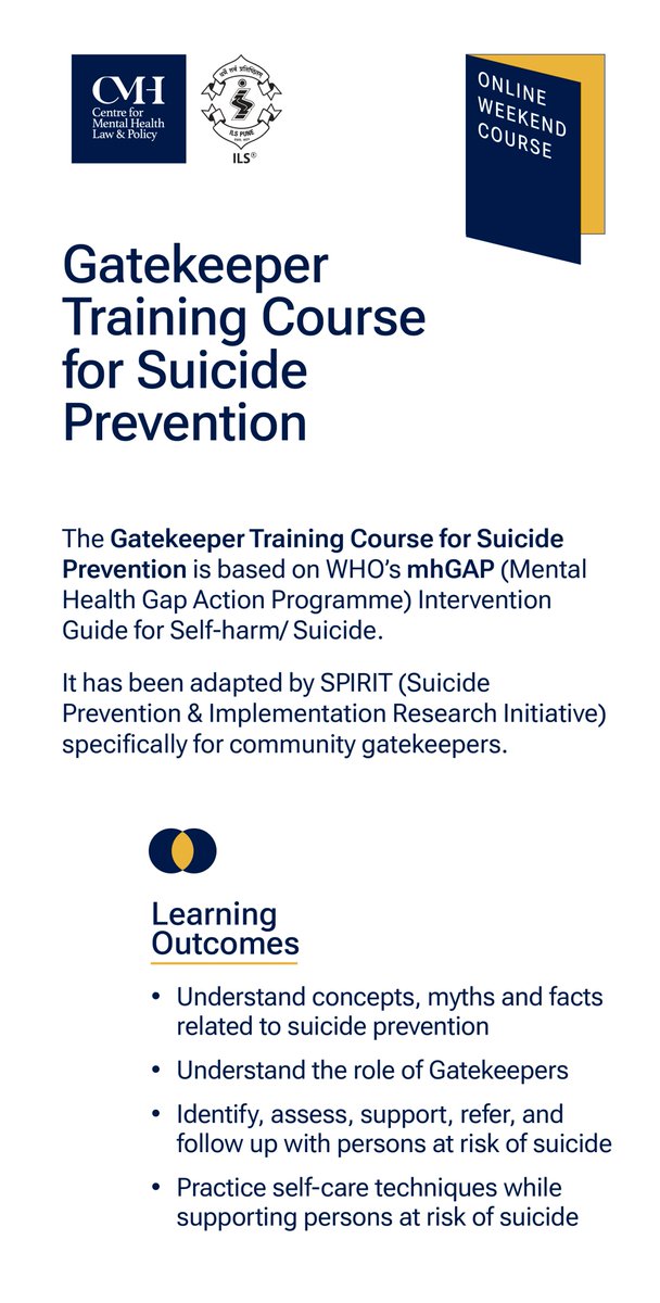 Centre for Mental Health Law & Policy, ILS, Pune tweet media