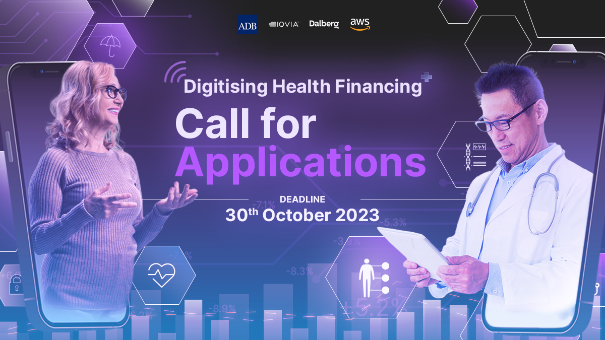 ADB_Digital's tweet photo. 📢 CALL FOR APPLICATIONS

Are you a #startup working on #healthfinancing with #digitaltechnologies?  If yes, apply now to the ‘ADB Digitising Health Financing Challenge’!

Submit your applications by 30 October here: https://t.co/mtwdaDPzt9
#startups #healthcare #finance #Digital https://t.co/Ohd9WTKWsE