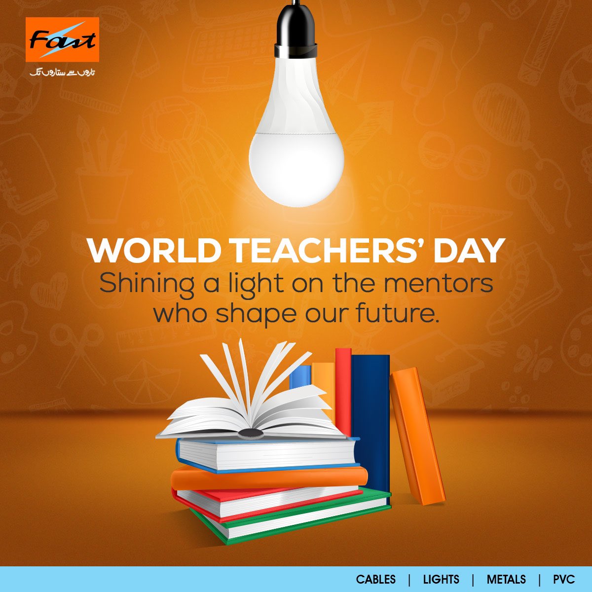 FastCablesLtd's tweet image. On this Teacher's Day, let's celebrate those who help us learn, grow, and become the best versions of ourselves.

#FastCables #RealQuality #TeachersDay2023 #TaroonSeSitaroonTak #FastLights
