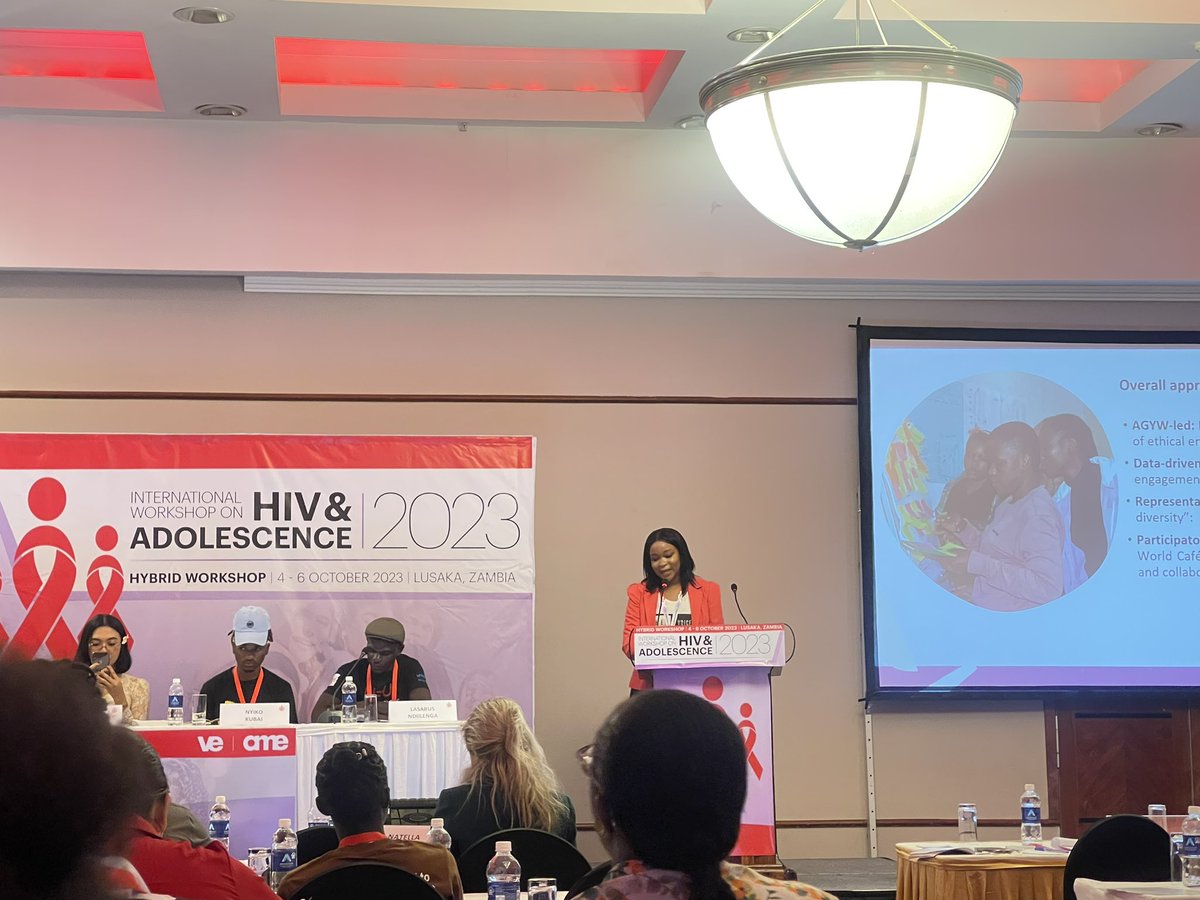 @chrystalbonxo presenting an abstract on the ethical engagement of Adolescent Girls and Young Women at the HIV & Adolescence workshop in Zambia 🇿🇲 
#HIVAdolescence