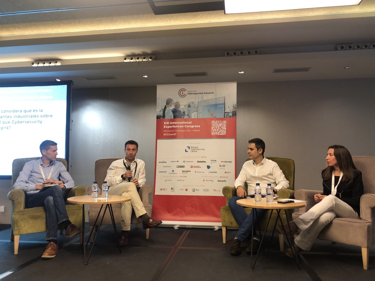 Continuamos #CCIcon21 con un panel experiencias en el desarrollo de tecnologías industriales seguras de la mano de representantes de Grupo TSK (Eduardo Pérez), <a href="/Eurecat_news/">Eurecat</a> (Juan Caubet) y <a href="/tecnalia/">TECNALIA</a>  (Oscar Lage). Modera Iratxe Martín  @basquecscentre 

cci-es.org/activities/xxi…