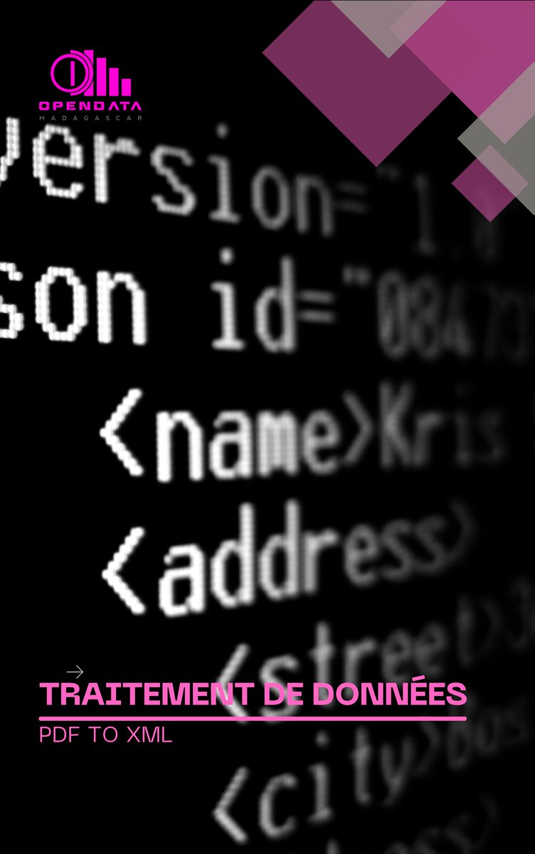 opendatamada's tweet image. 📷 Nouvelle offre de service chez OpenData-Madagascar : Convertissez vos fichiers PDF en XML ! 📷📷
#OpenDataMadagascar #PDFtoXML #ConvertisseurPDF #XML #TraitementDeDonnées #SolutionsInformatiques #Efficacité #ServicesInformatiques #TransformationNumérique
