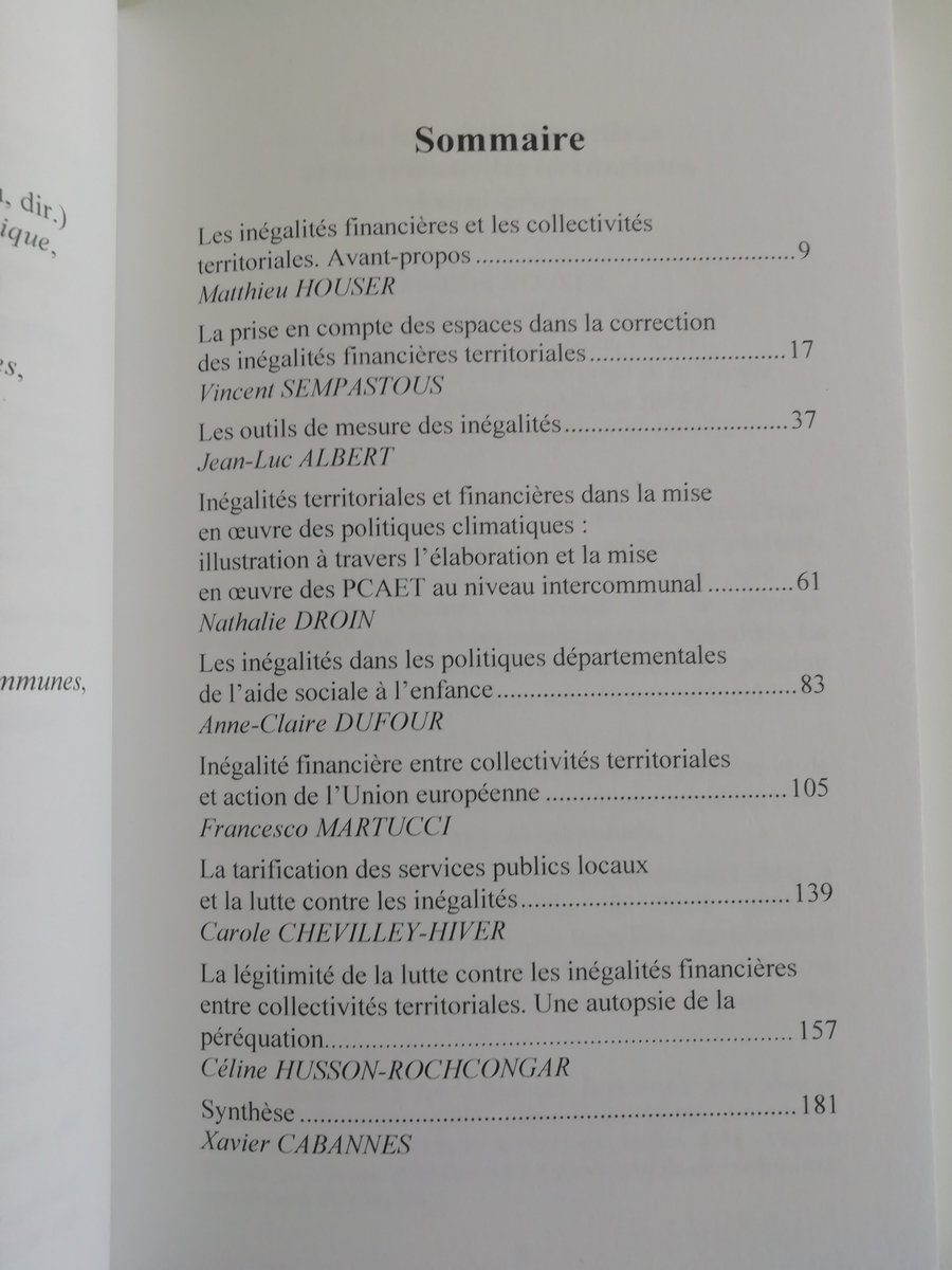 Un grand merci à Matthieu Houser @Labo_Crjfc pour l'envoi de ces actes du colloque sur les inégalités territoriales auquel j'ai eu le plaisir et la chance de participer. @HarmattanParis @g_grale