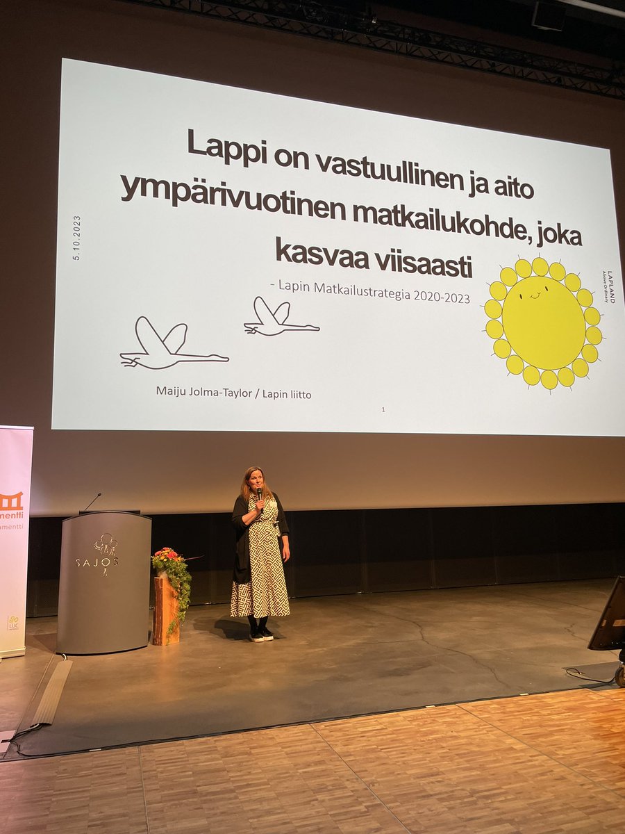 Lapin matkailustrategian visio pitää aikaa, kertoo Maiju Jolma-Taylor <a href="/LapinLiitto/">Lapin liitto</a> Lapin matkailuparlamentissa. #matkailuparlamentti #kestävämatkailu