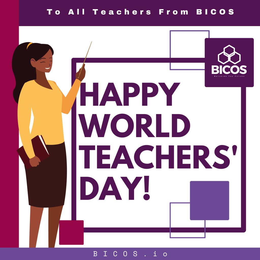 bicos_zm's tweet photo. Celebrating World Teachers' Day!

At BICOS, we're not just changing the future of tech, but also the future of education with Web3 innovations. 

Let's honor the educators who shape minds and the tech that shapes our digital world.
Together, we're rewriting the future! 

#Web3community #WorldTeachersDay #Web3Education #BICOSTech