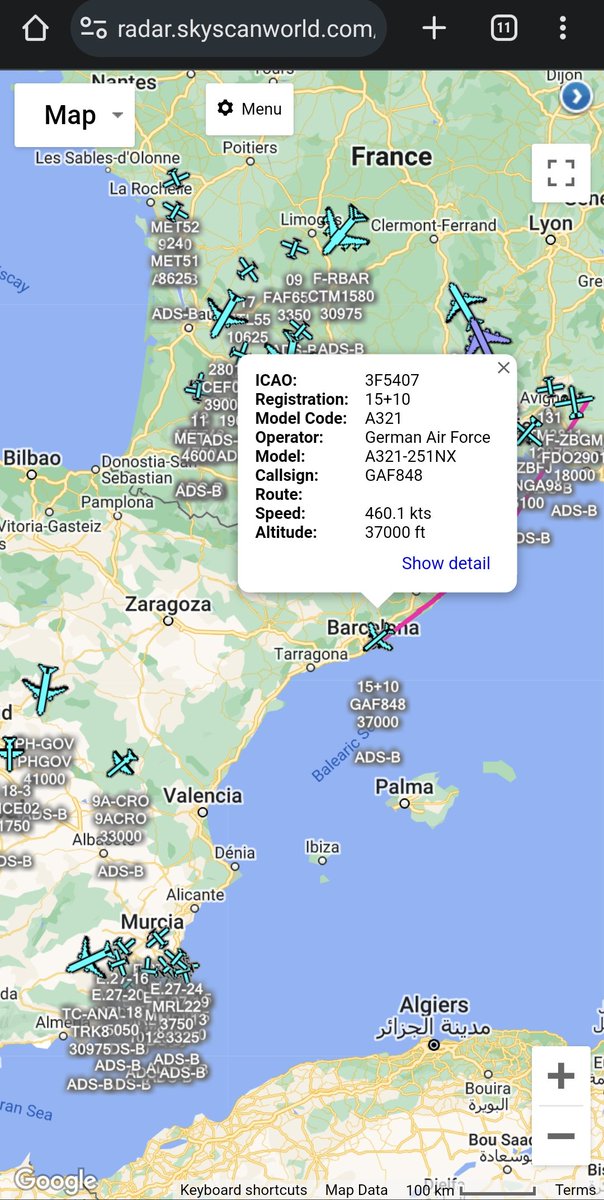 scan_sky's tweet photo. German Air Force 🇩🇪 - A321-251NX - 15+10 - #GAF848
Italian Air Force 🇮🇹 - Falcon 900EX EASy - #MM62245 - #IAM9002
#RAF 🇬🇧 - Falcon 900LX - G-ZABH - #KRF75 https://t.co/H8JazjN6f8