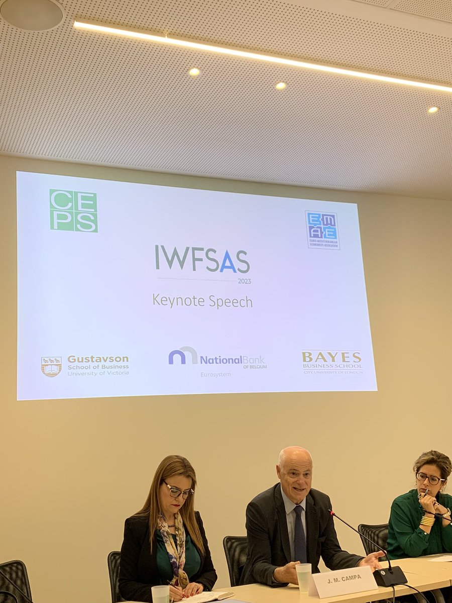 Centre for Banking Research (@cbr_bayes) on Twitter photo Great start to #IWFSAS2023 with a Keynote from JM Campa <a href="/EBA_News/">EU Banking Authority - EBA 🇪🇺</a>. Thanks to <a href="/CEPS_thinktank/">CEPS ThinkTank</a> for hosting with <a href="/BayesBSchool/">Bayes Business School</a> <a href="/EMEAorg/">Euro-Mediterranean Economists Association - EMEA</a> <a href="/NBB_BNB_FR/">Banque nationale de Belgique</a> <a href="/GustavsonUVic/">UVic Gustavson School of Business</a> Great start to #IWFSAS2023 with a Keynote from JM Campa <a href="/EBA_News/">EU Banking Authority - EBA 🇪🇺</a>. Thanks to <a href="/CEPS_thinktank/">CEPS ThinkTank</a> for hosting with <a href="/BayesBSchool/">Bayes Business School</a> <a href="/EMEAorg/">Euro-Mediterranean Economists Association - EMEA</a> <a href="/NBB_BNB_FR/">Banque nationale de Belgique</a> <a href="/GustavsonUVic/">UVic Gustavson School of Business</a>