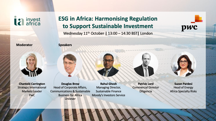 Patrick Lord will be speaking at Invest Africa’s ‘ESG in Africa: Harmonising Regulation to Support Sustainable Investment’ next week, focusing on #Africa's #ESG landscape, and how it is positioning itself to harness the power of global ESG capital.

hubs.ly/Q024qJJs0
