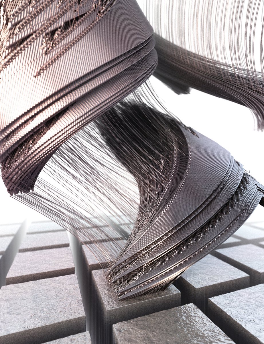 path-traced voxels. applied interpolation to get the smooth metallic look. #genartclub #glsl