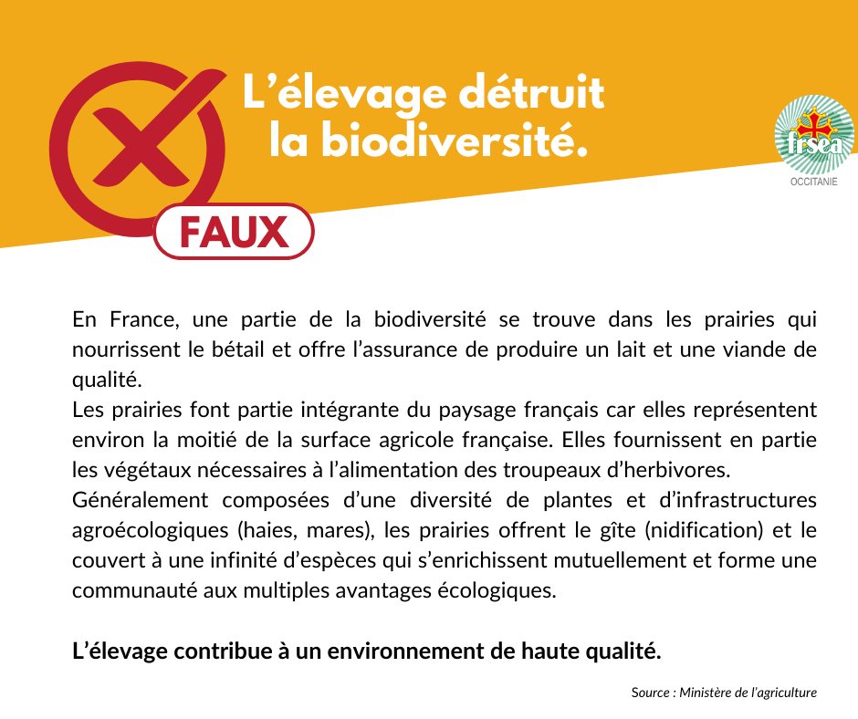 frseaoccitanie's tweet image. En ce 4 ème jour du @SommetElevage, luttons contre les idées reçues de l’élevage bovin français. Restez informés !
#onvousnourrit