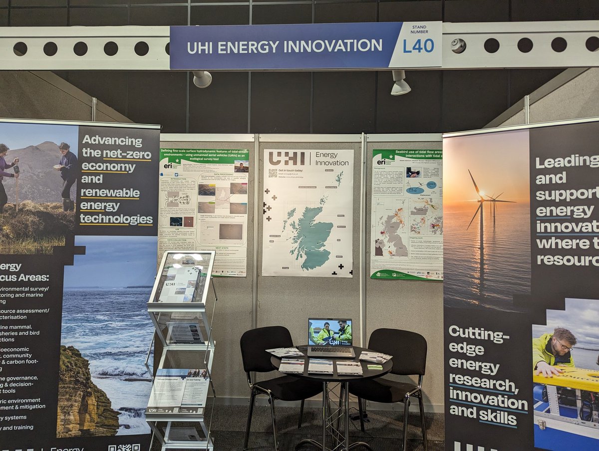 UHI Energy Innovation is back again for day 2 of #FloatingWind23. Make sure to swing by L40 for a chat about the exciting energy research the University of the Highlands and Islands are conducting where the resource is. #floatingwind #fow #offshorewind #renewableenergy