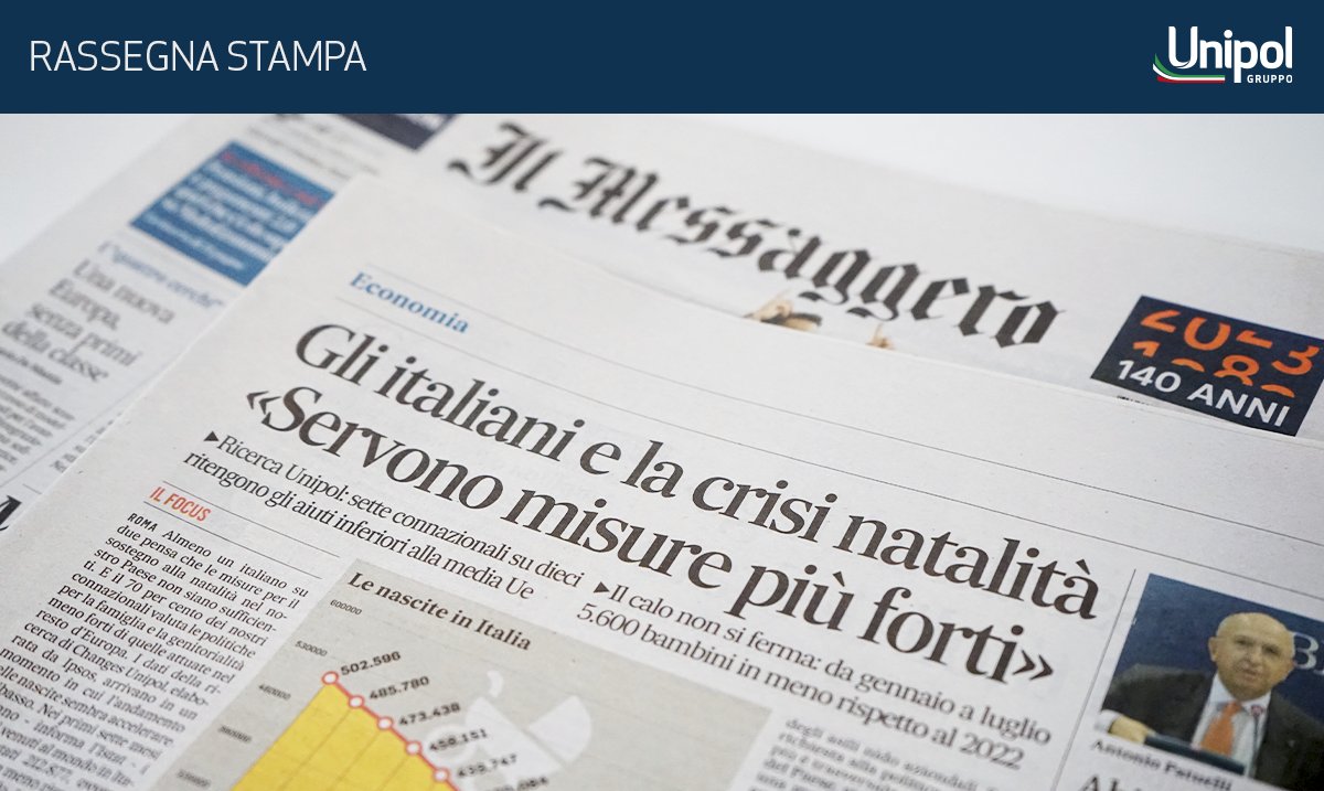 Unipol_PR's tweet photo. Oggi su @ilmessaggeroit i dati della ricerca #ChangesUnipol e @IpsosItalia sulla natalità: italiani insoddisfatti delle misure per la famiglia e la genitorialità, in un contesto in cui l’andamento delle nascite continua a rallentare. https://t.co/bKQmLx6w3U