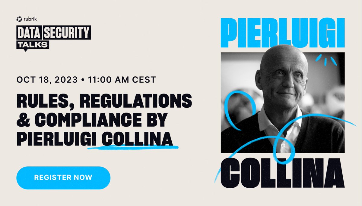 Zambon_Fa's tweet photo. Kick-off a proactive data security readiness process with learnings from Data Security Talks and learn how to ensure regulatory compliance.
Don't miss this very special edition of Data Security Talks EMEA. 
Register here: https://t.co/UdU6TnbS4T https://t.co/p4vXgYWQ4g