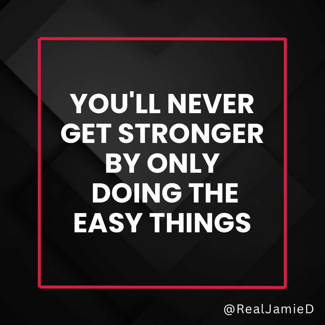 RealJamiedUK's tweet photo. “You'll never get stronger by only doing the easy things”.

#quoteoftheday #levelup #putinthework #youcandoit #action #romewasntbuiltinaday #motivation #inspiration #dothehardstuff #eatthatfrog #habits #mindset #skillset #knowledge #power #strategy #realjamied #momentum https://t.co/qi2yji7cML