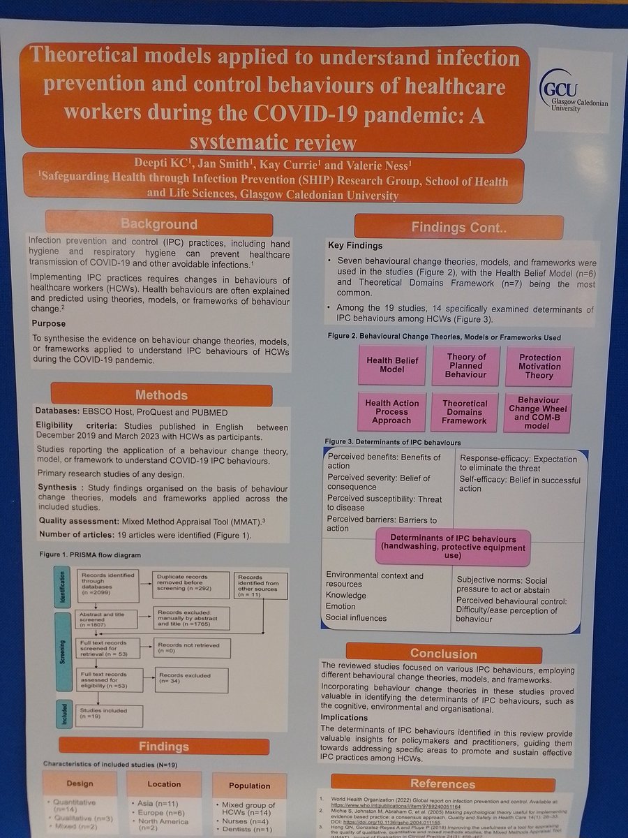 Great PGRT conference at GCU and lovely to see Deepti's poster up on the boards. @SHIPGCU