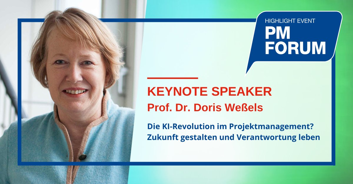 Prof. Dr. Doris Weßels wird auf dem PM Forum Digital 2023 tiefgehende Einblicke in die transformative Kraft der KI im Projektmanagement geben.

Tickets &amp; Infos: pm-forum.de/pm-forum-digit…

#pmforum #GPM_IPMA #KI #KünstlicheIntelligenz #projektmanagement