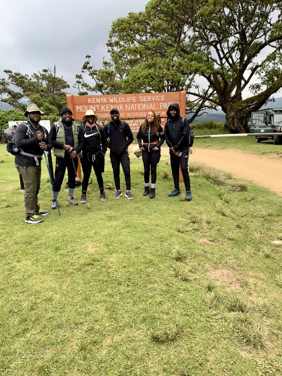 Larry Madowo (@larrymadowo) on Twitter photo We started late on Friday evening at the Chogoria gate - Special Camp - Lake Ellis - Lake Michaelson - Simba Tarn - Point Lenana.
Nothing but love for this squad that joined me on this mountain adventure: <a href="/IanMwaura/">Ian Mwaura™</a> <a href="/agwadiva/">Andrew Gwadiva</a> <a href="/serahkiburu/">Serah Njambi Kiburu</a> <a href="/IsayaYunge/">Isaya Yunge</a> <a href="/georgiendirangu/">Georgie</a> We started late on Friday evening at the Chogoria gate - Special Camp - Lake Ellis - Lake Michaelson - Simba Tarn - Point Lenana.
Nothing but love for this squad that joined me on this mountain adventure: <a href="/IanMwaura/">Ian Mwaura™</a> <a href="/agwadiva/">Andrew Gwadiva</a> <a href="/serahkiburu/">Serah Njambi Kiburu</a> <a href="/IsayaYunge/">Isaya Yunge</a> <a href="/georgiendirangu/">Georgie</a>