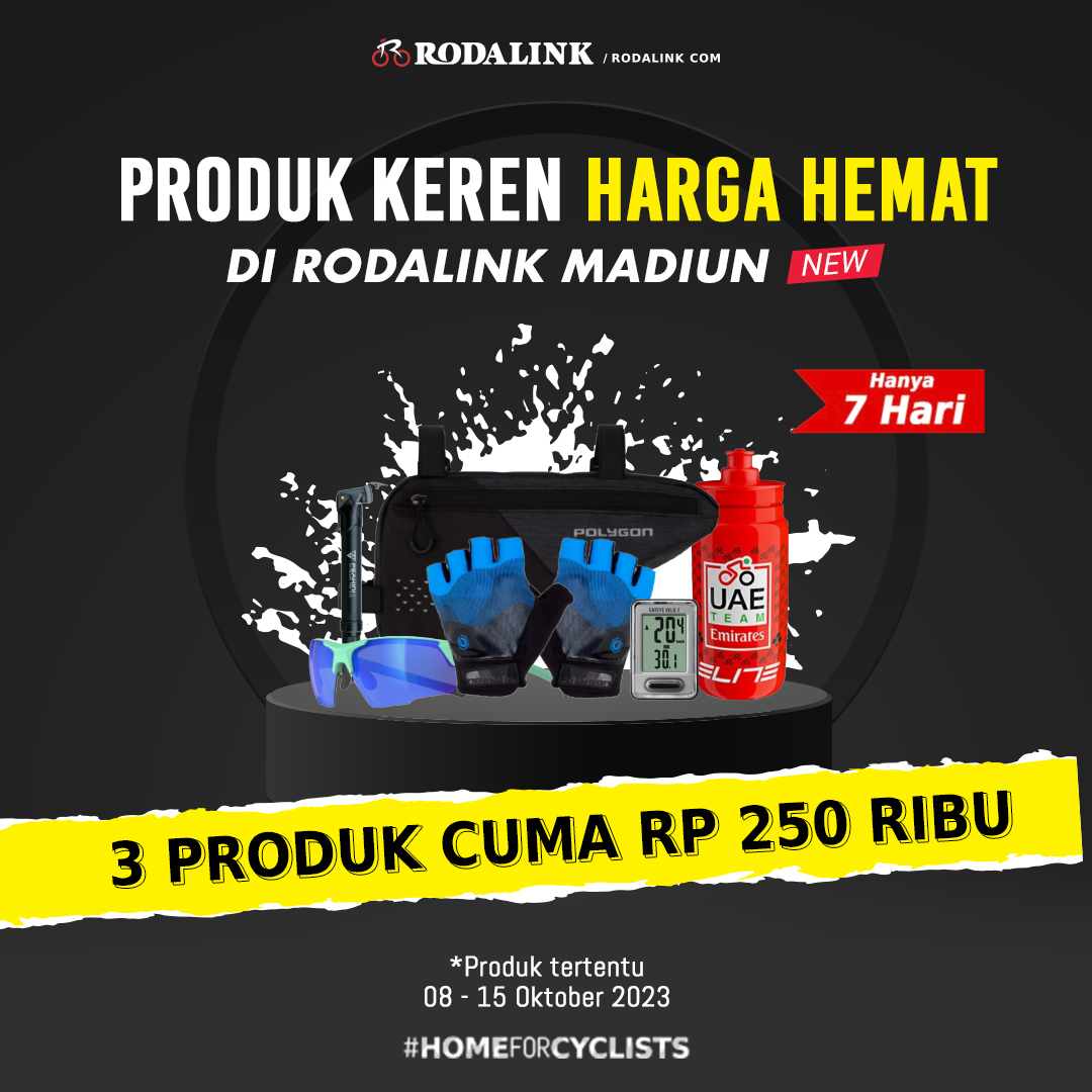 Rodalink_Ind's tweet photo. Belanja Rp 250ribu Dapat 3 Items Hanya 7 Hari + Grandprize 1 unit sepeda Polygon Siskiu senilai Rp 9juta, hanya di New Rodalink Madiun!🥳

📍Jl. MT Haryono No.26, Kota Madiun

MULAI 8 OKTOBER 2023

#homeforcyclists
#rodalinkindonesia
#sepedamadiun
#gowesmadiun https://t.co/DTlcxeGsqj