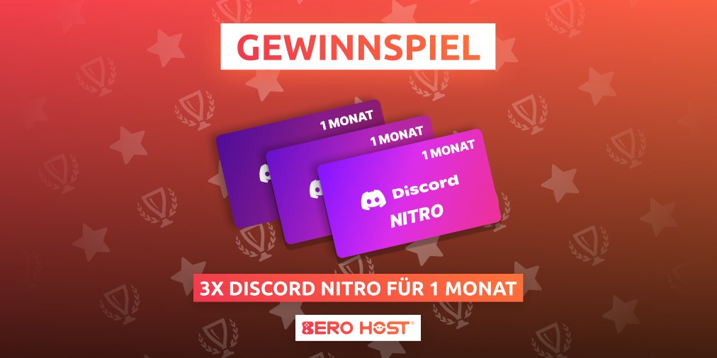 BEROHOST's tweet photo. Discord-Fans, aufgepasst! 🎮
Wir verlosen heute 3x Discord Nitro für einen Monat!
✨ Genießt Premium-Features auf Discord!
Nur HEUTE teilnehmen! 👉 https://t.co/wt2bA60x8Z
#BEROHOST #7YearsStrong #berobirthday #beberohost https://t.co/6dDoH93anX