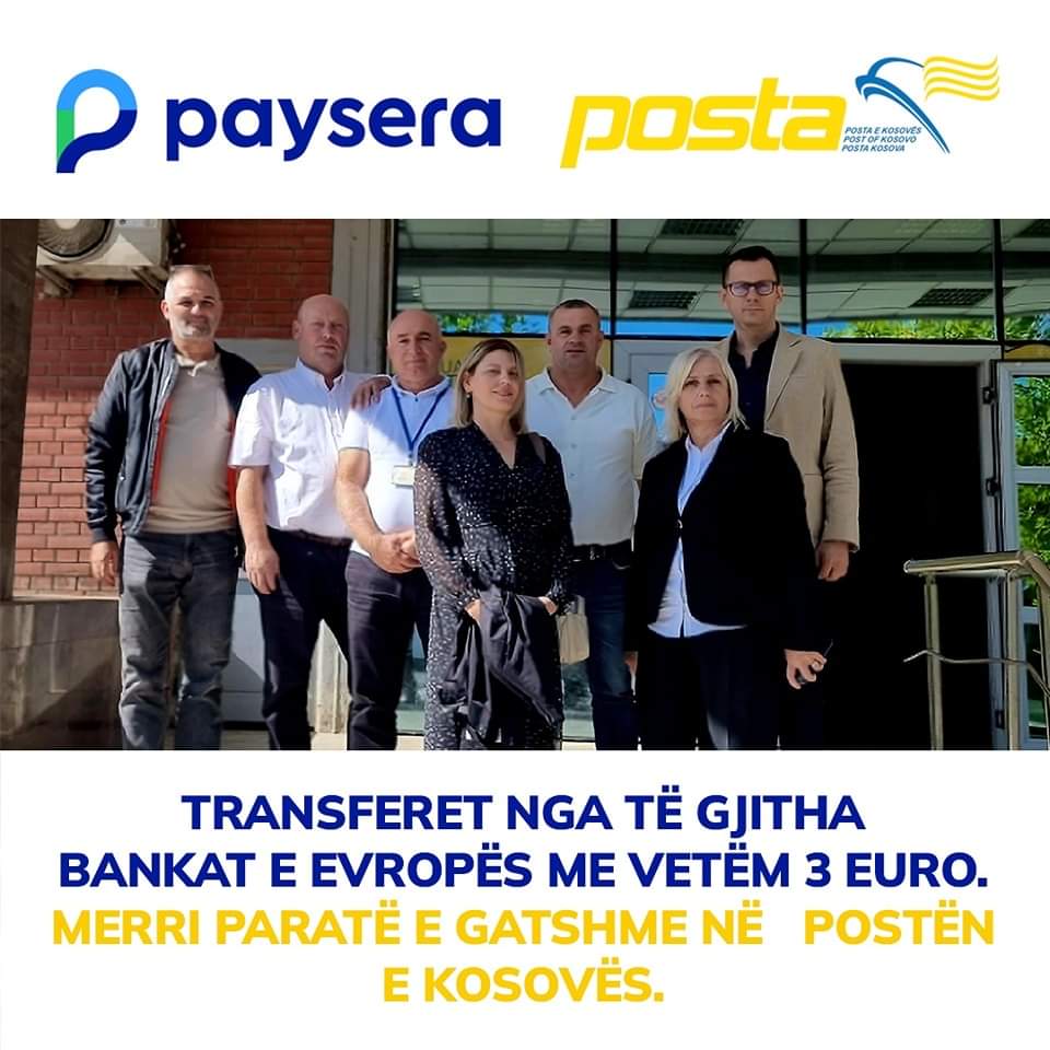 PayseraK's tweet photo. PAYSERA NË PODUJEVË

Paysera ju mundeson pranimin dhe tërheqjen e mjeteve në Postën e Podujevës. 

Në llogarinë tuaj të Payseres, ju mund të pranoni para nga mbarë bota me kushtet më të favorshme dhe pastaj t'i tërhiqni ato në Postën e Podujevës.
Paysera në komunën tuaj
#podujeva https://t.co/oYPs23rFn4