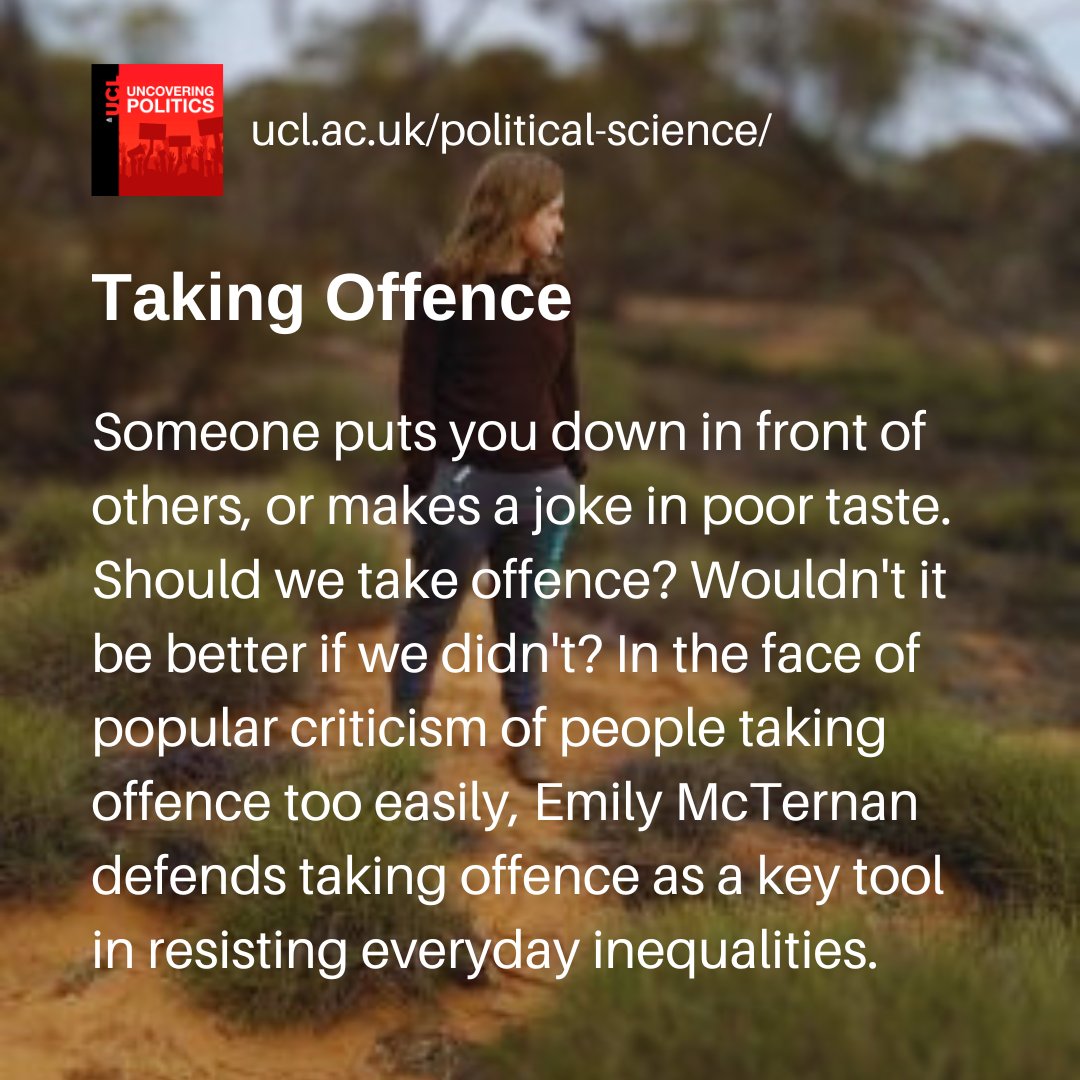 uclspp's tweet image. 🎙️ UCL Uncovering Politics 🎙️

We're back! And we've put regular host @EmilyMcTernan in the guest seat! Emily speaks to us about taking offence, a topic she explores in her new book.

Listen: ucl-uncovering-politics.simplecast.com/episodes/takin…

#politics #offence #society #philosophy